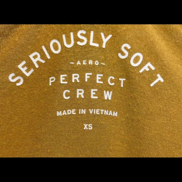 AEROPOSTALE | SERIOUSLY SOFT | MUSTARD YELLOW | LONG SLEEVE TOP | SIZE X-SMALL - Picture 3 of 3